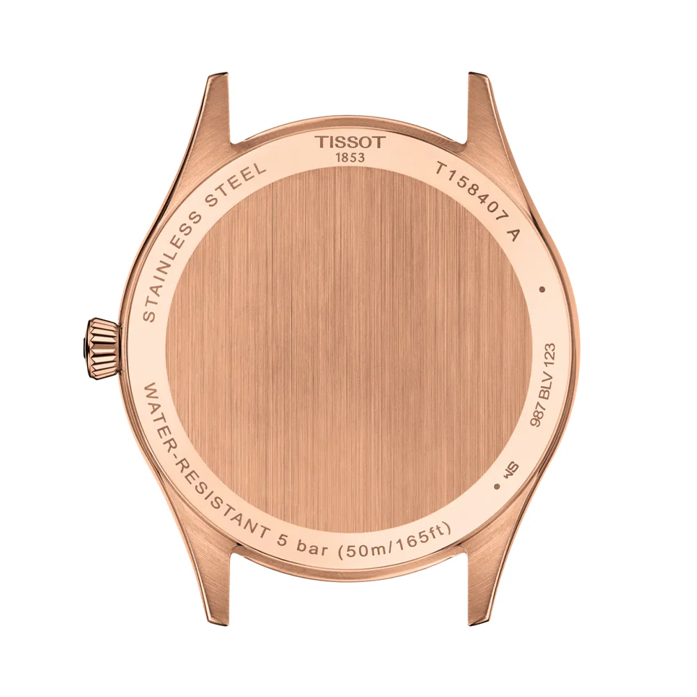 Classic Dream Rose Gold PVD 40mm - Silver on Leather Strap - Image 3