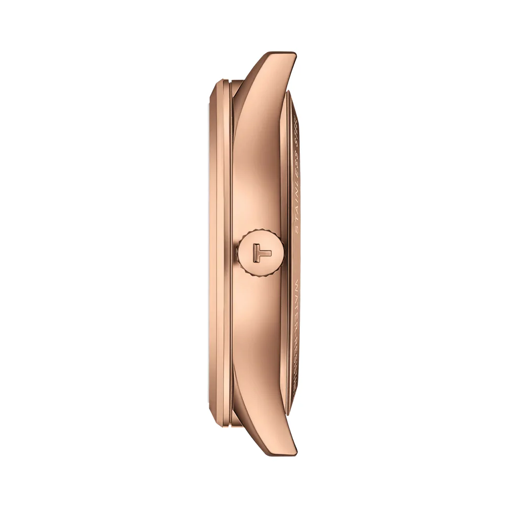 Classic Dream Rose Gold PVD 40mm - Silver on Leather Strap - Image 4