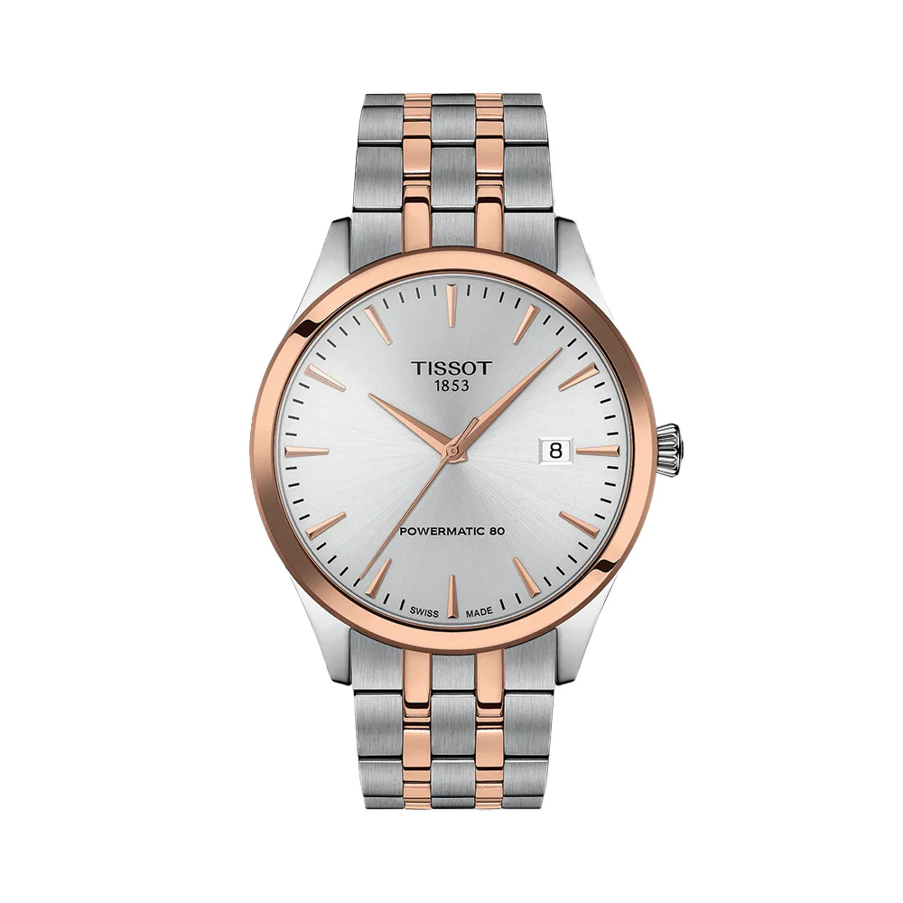 Classic Dream Two-Tone Rose Gold PVD 40mm - Silver on Bracelet