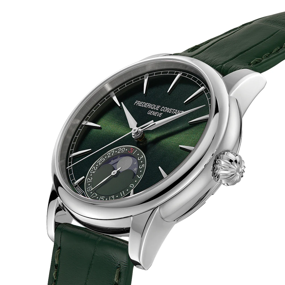 Manufacture Classic Moonphase Date Automatic 40mm - Green on Leather Strap - Image 3