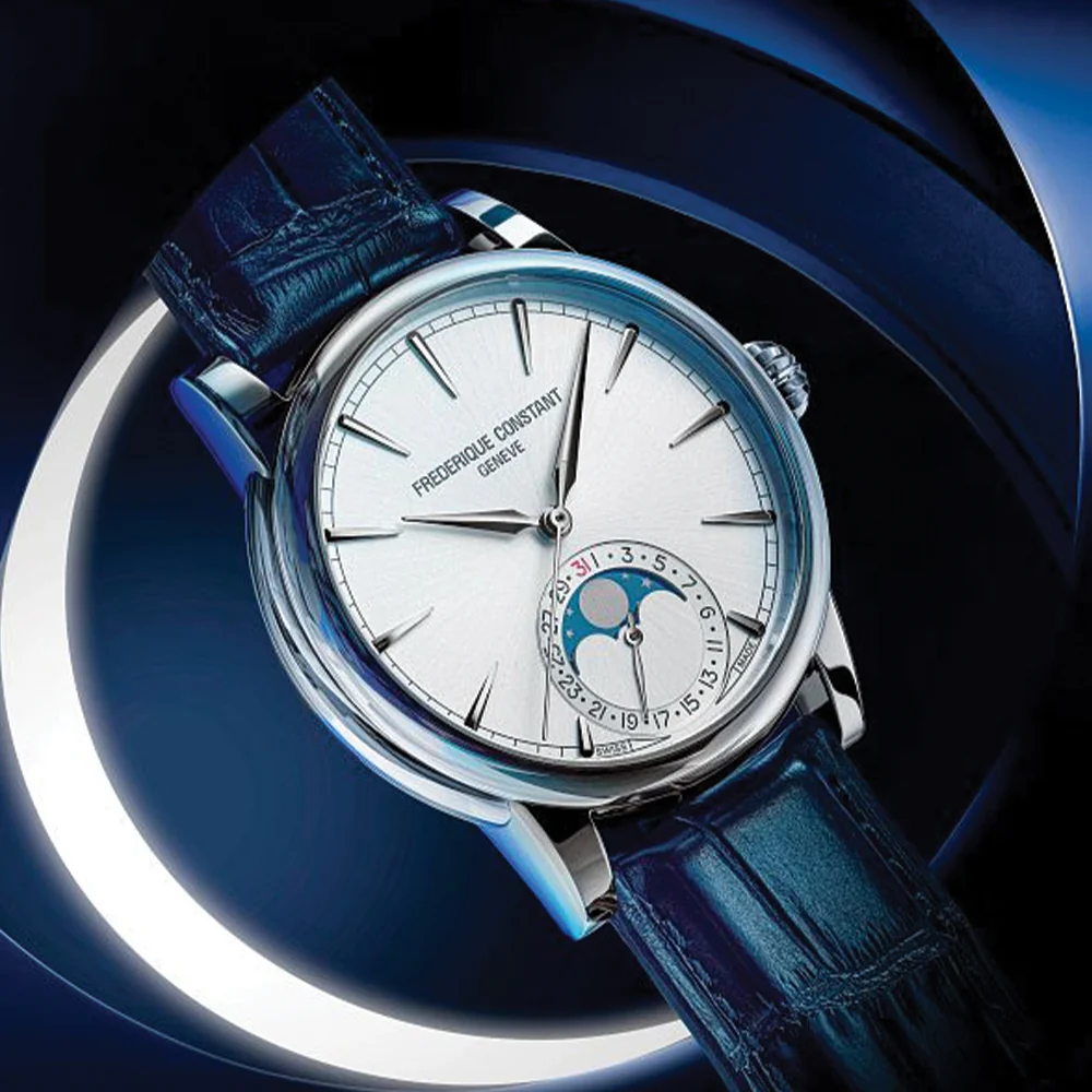 Manufacture Classic Moonphase Date Automatic 40mm - Silver on Leather Strap - Image 2