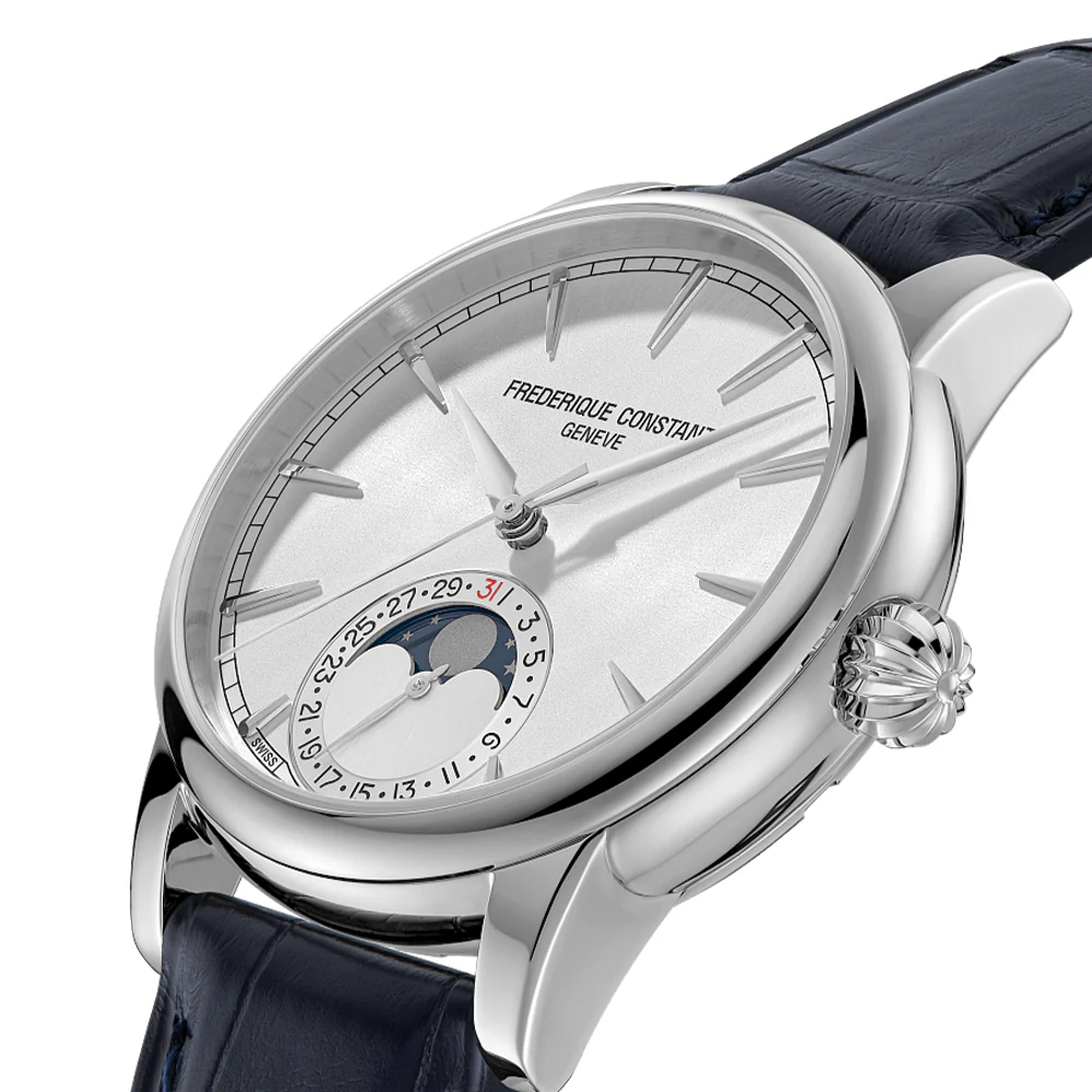 Manufacture Classic Moonphase Date Automatic 40mm - Silver on Leather Strap - Image 3