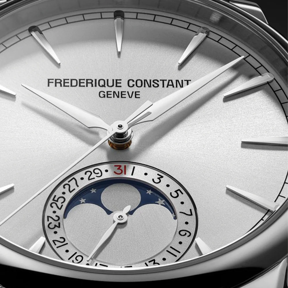 Manufacture Classic Moonphase Date Automatic 40mm - Silver on Leather Strap - Image 4