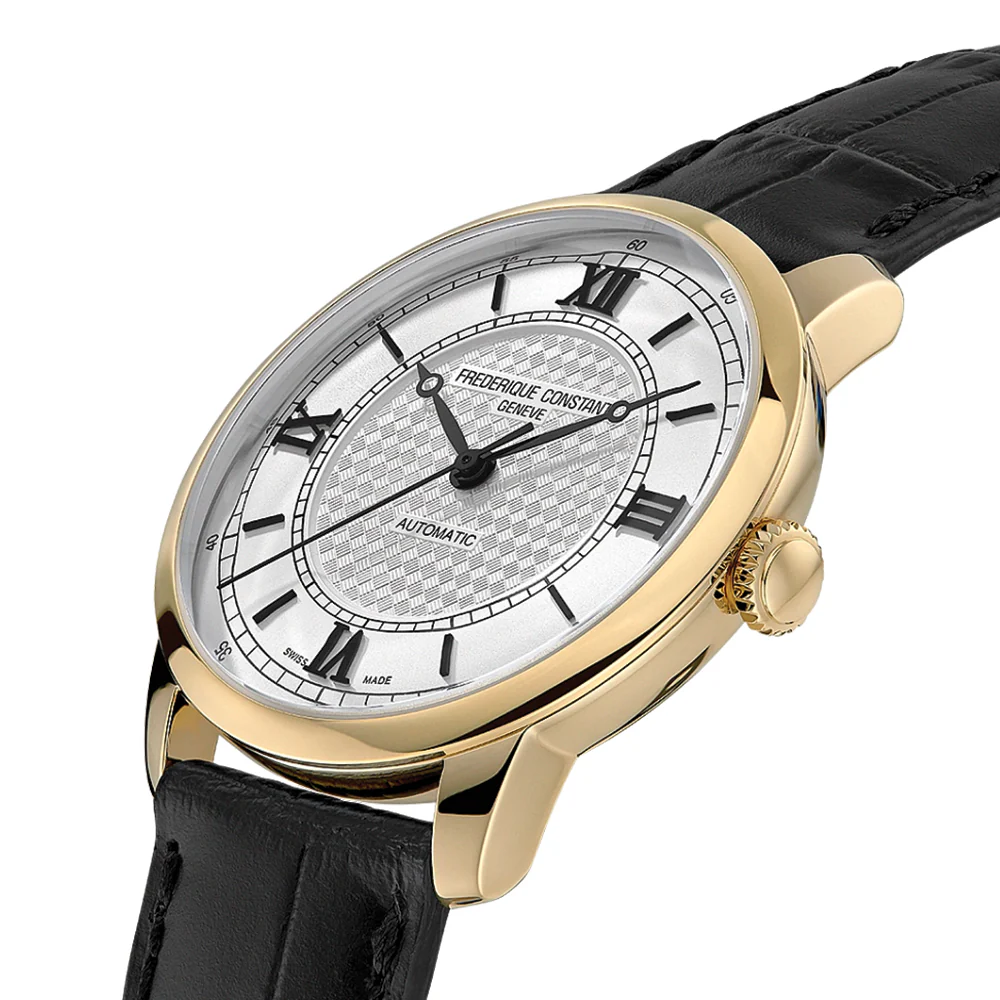 Classics Premiere Automatic Yellow Gold Steel 38.5mm - Silver on Leather Strap - Image 3