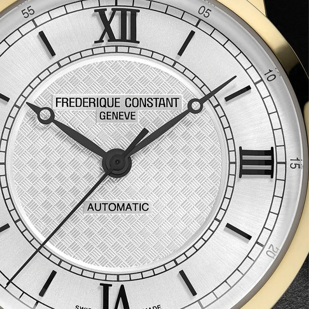 Classics Premiere Automatic Yellow Gold Steel 38.5mm - Silver on Leather Strap - Image 4