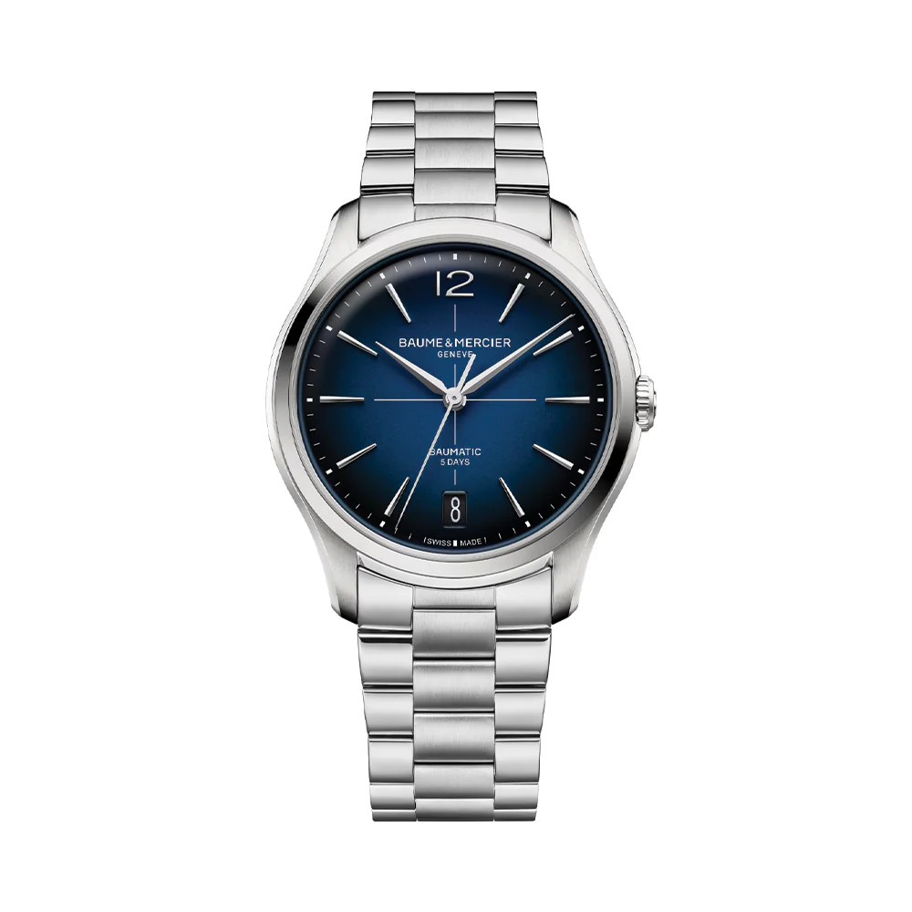 Clifton Round Baumatic 39mm - Blue on Bracelet