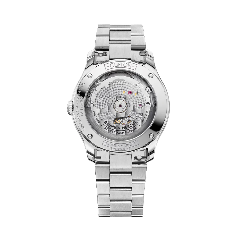 Clifton Round Baumatic 39mm - Blue on Bracelet - Image 3