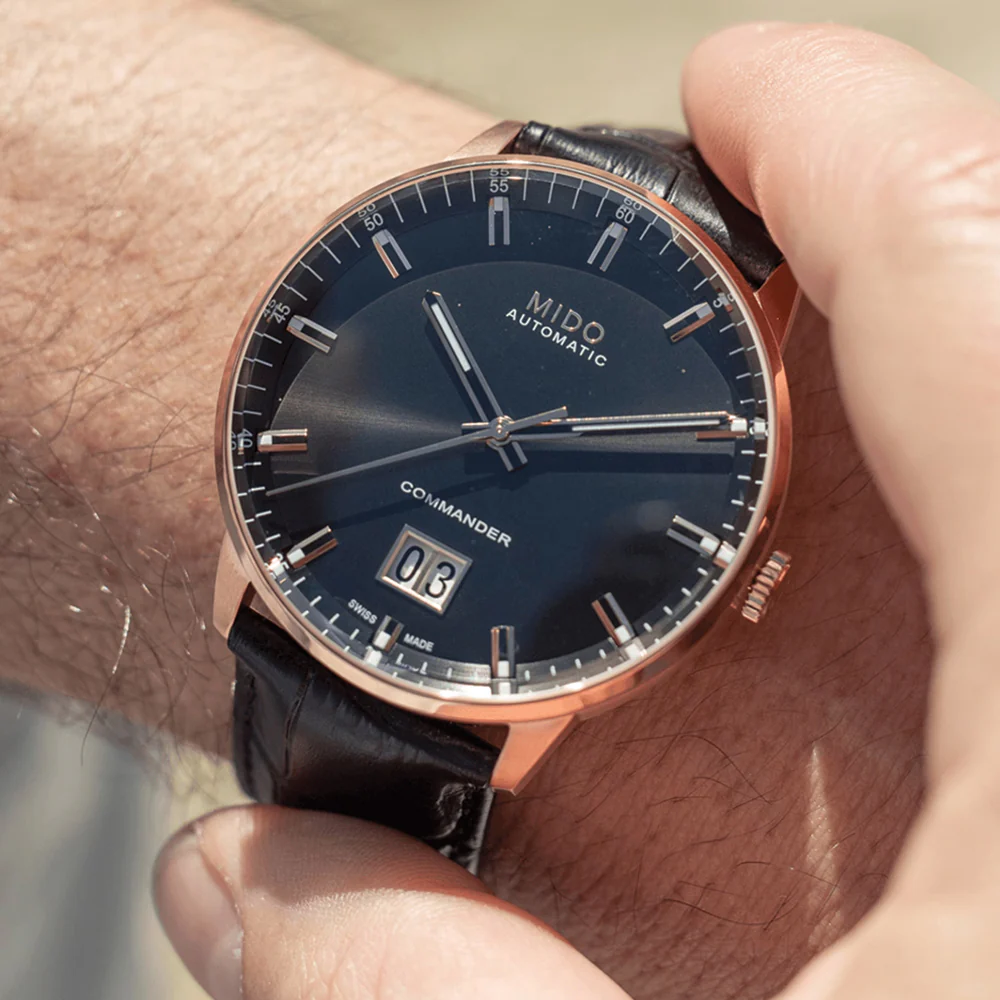 Commander Big Date 42mm - Black on Leather Strap - Image 2