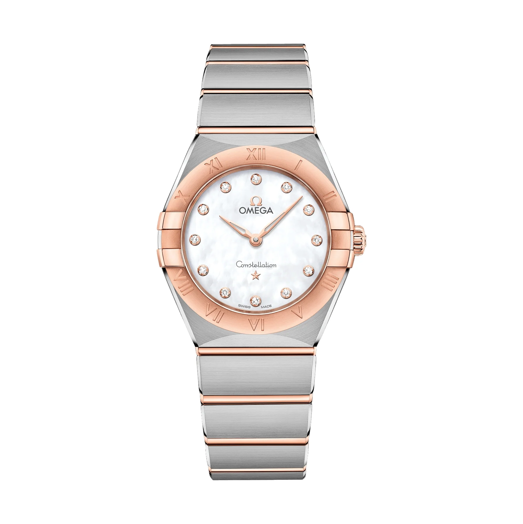 Constellation Quartz Steel and Sedna™ Gold 28mm - Mother of Pearl on Bracelet