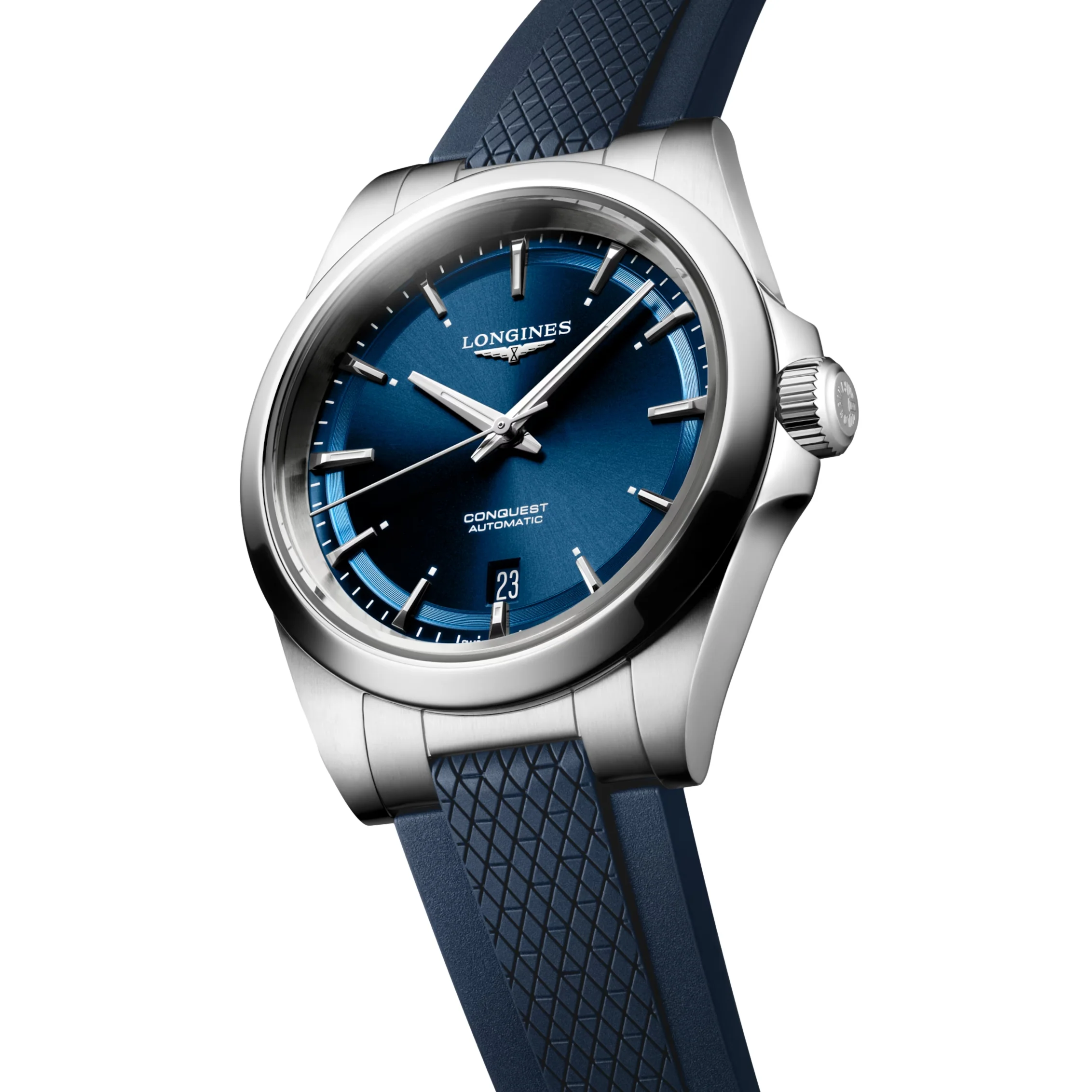 Conquest 38mm - Blue on Rubber Strap - Image 2