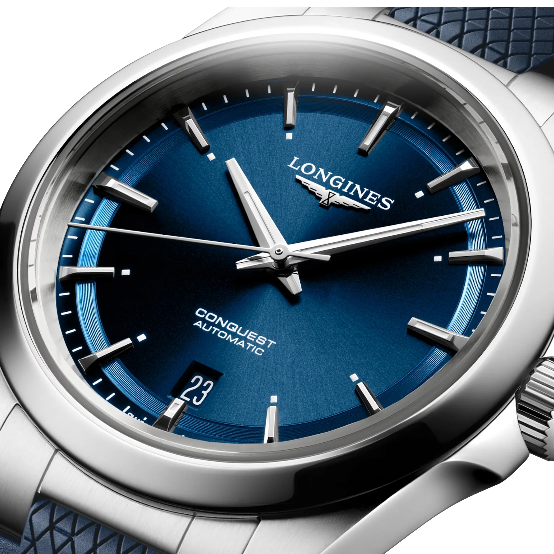 Conquest 38mm - Blue on Rubber Strap - Image 3