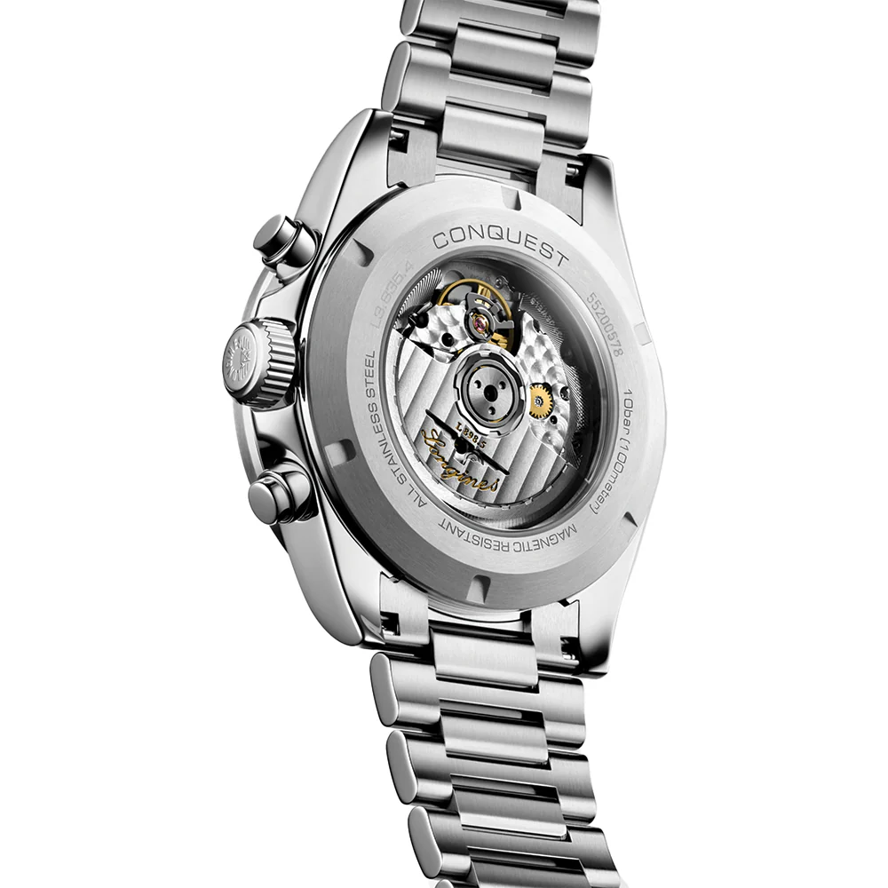 Conquest Automatic Chronograph 42mm - Blue on Bracelet - Image 5
