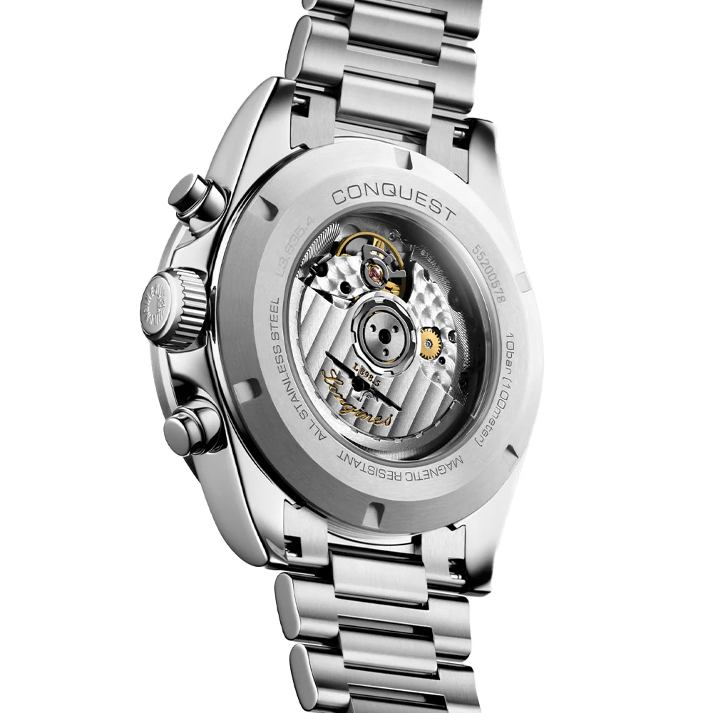 Conquest Automatic Chronograph 42mm - Brown on Bracelet - Image 5