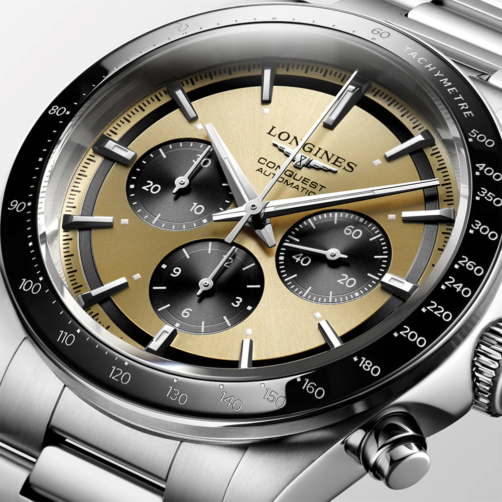 Conquest Automatic Chronograph 42mm - Brown on Bracelet - Image 6