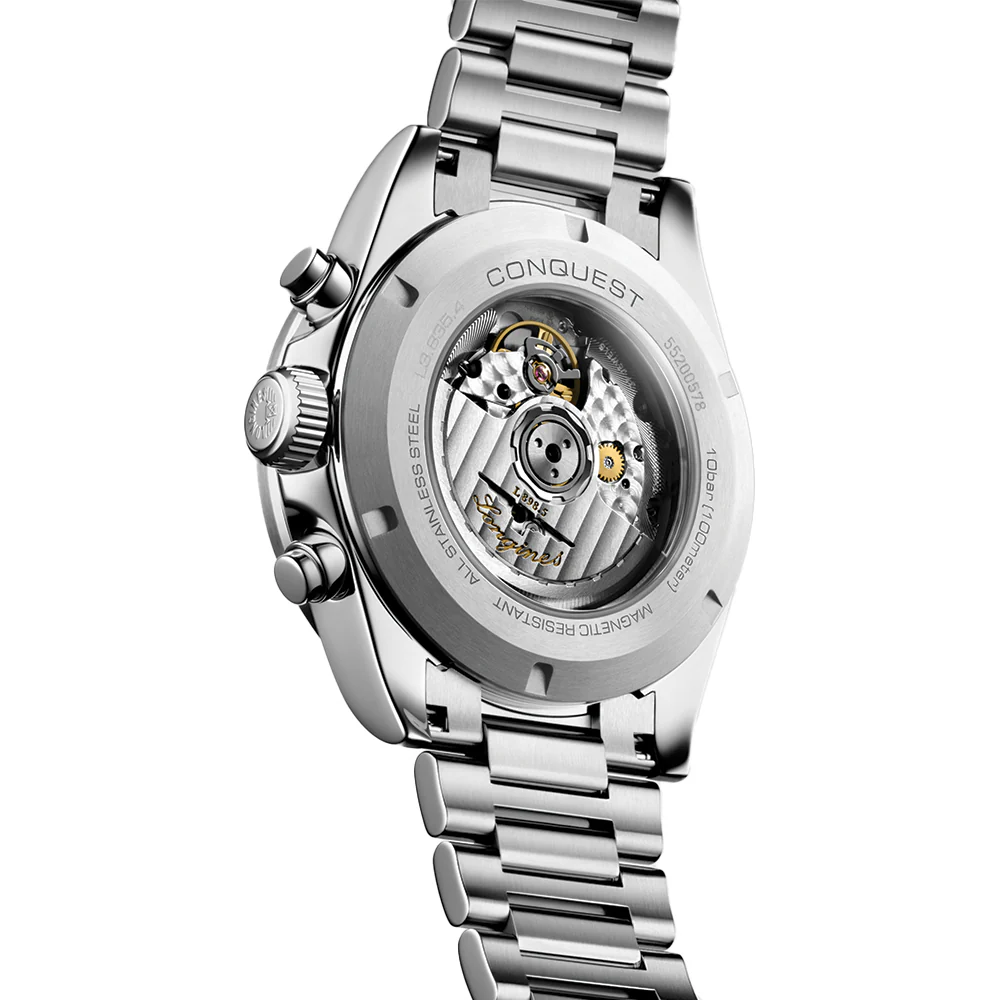 Conquest Automatic Chronograph 42mm - Silver on Bracelet - Image 6