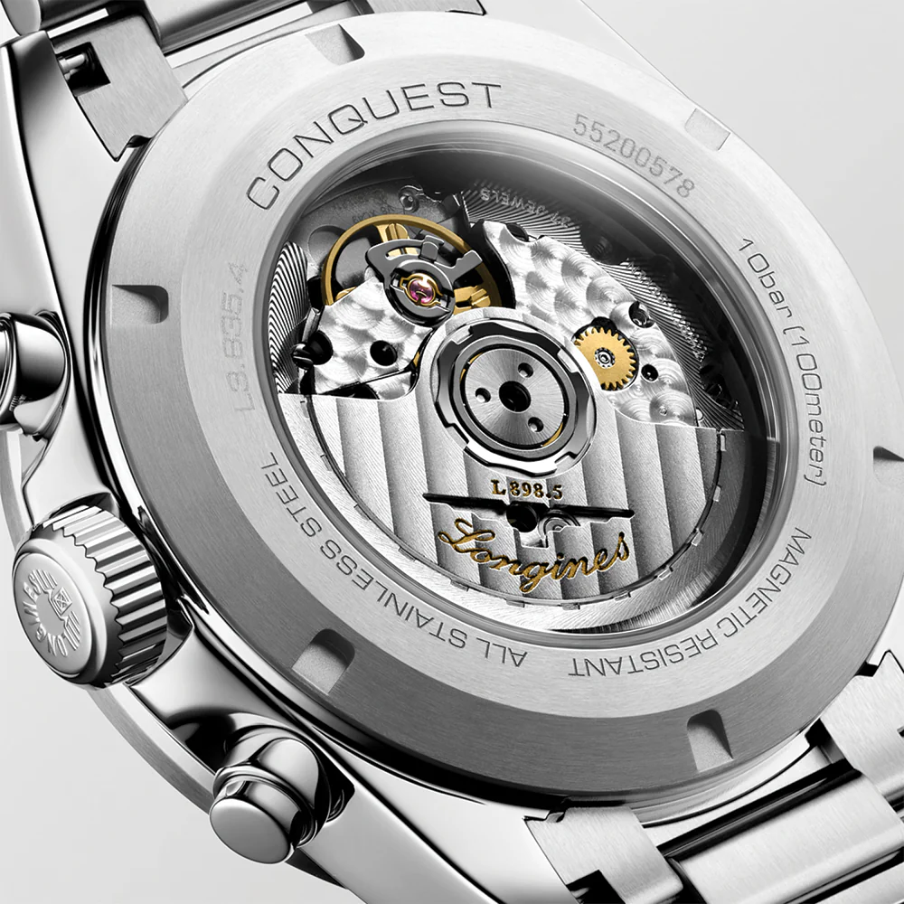 Conquest Automatic Chronograph 42mm - Silver on Bracelet - Image 7