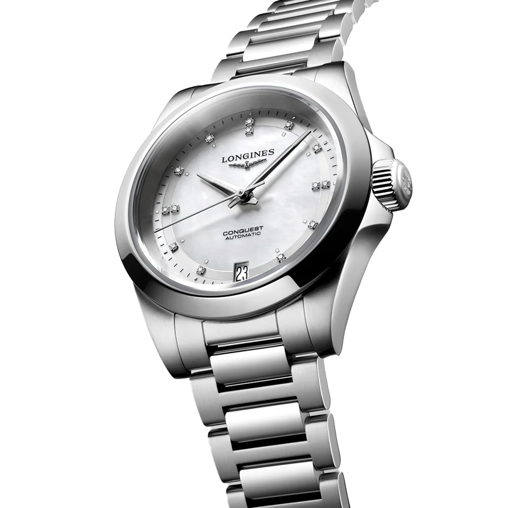 Conquest with Diamonds 34mm - White Mother of Pearl on Bracelet - Image 4