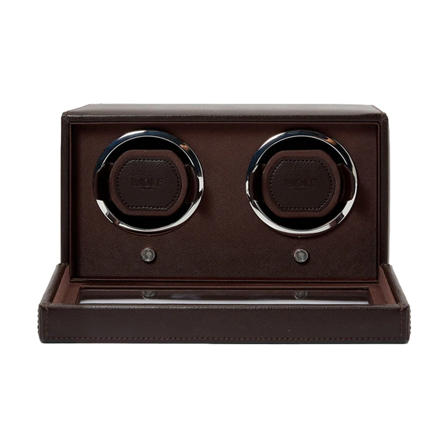 Cub Double Watch Winder with Cover - Brown - Image 2