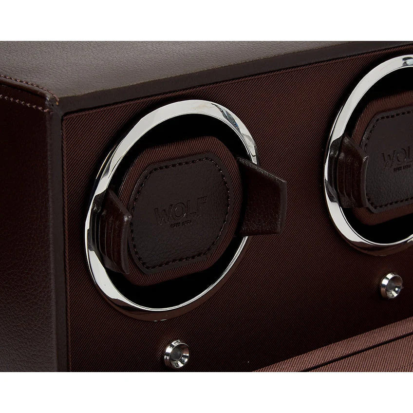 Cub Double Watch Winder with Cover - Brown - Image 4