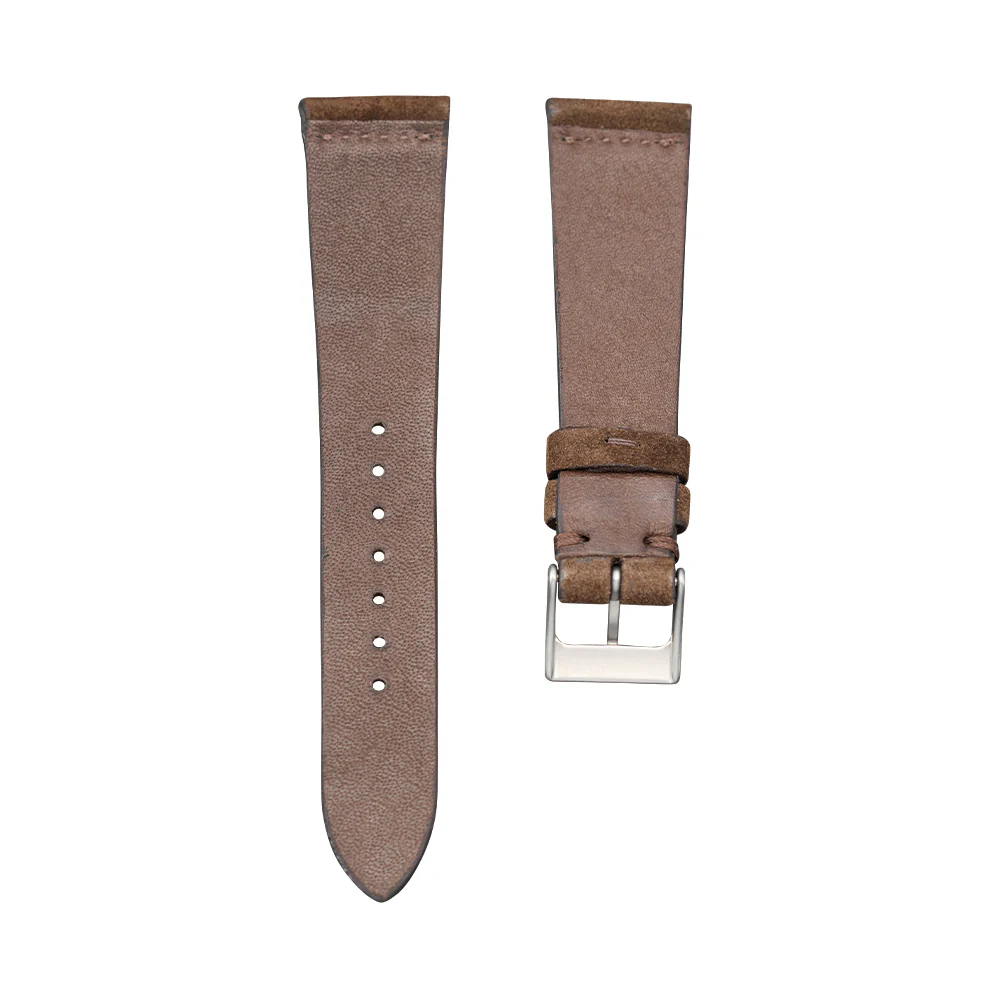 Dark Brown English Suede Leather Strap - Image 2
