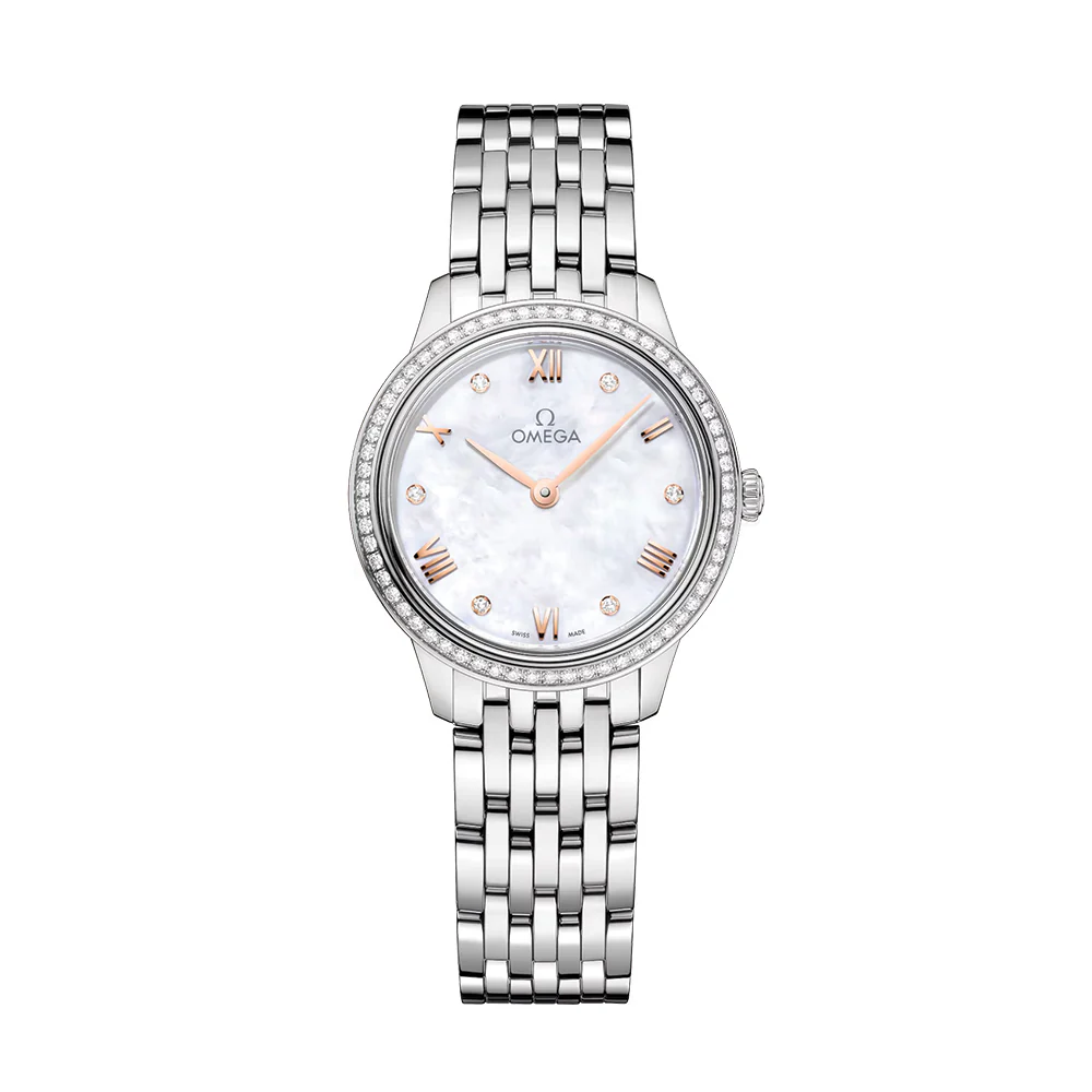 De Ville Prestige Diamonds Quartz 27.5mm - MOP on Bracelet