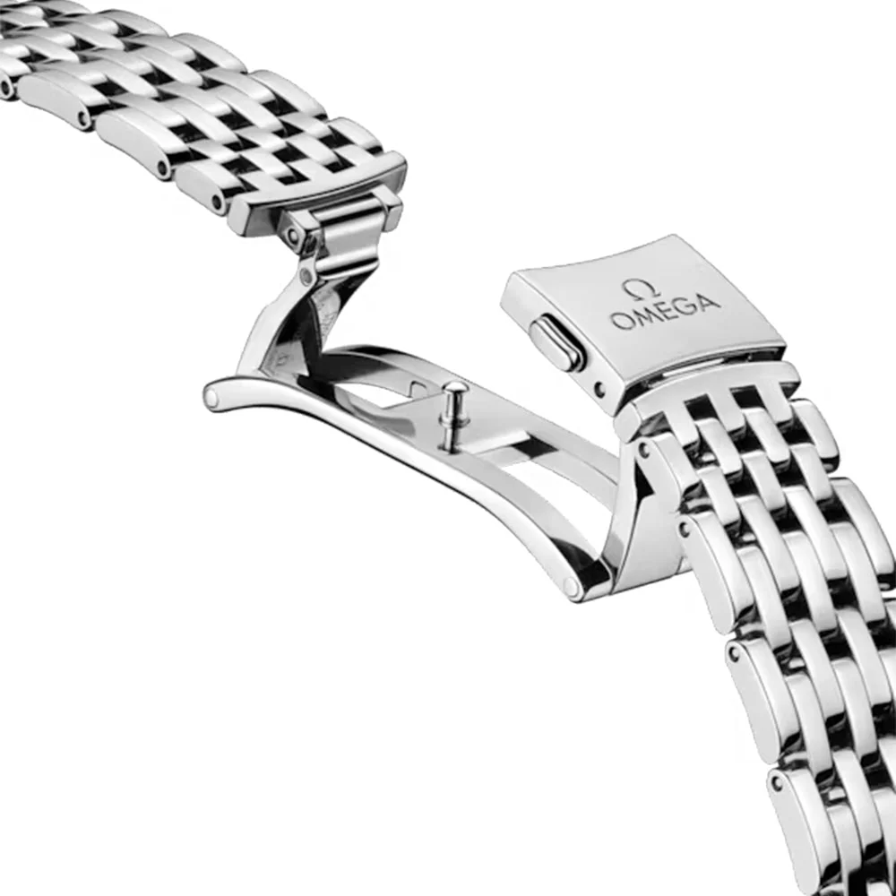 De Ville Prestige Diamonds Quartz 30mm - Blue on Bracelet - Image 5