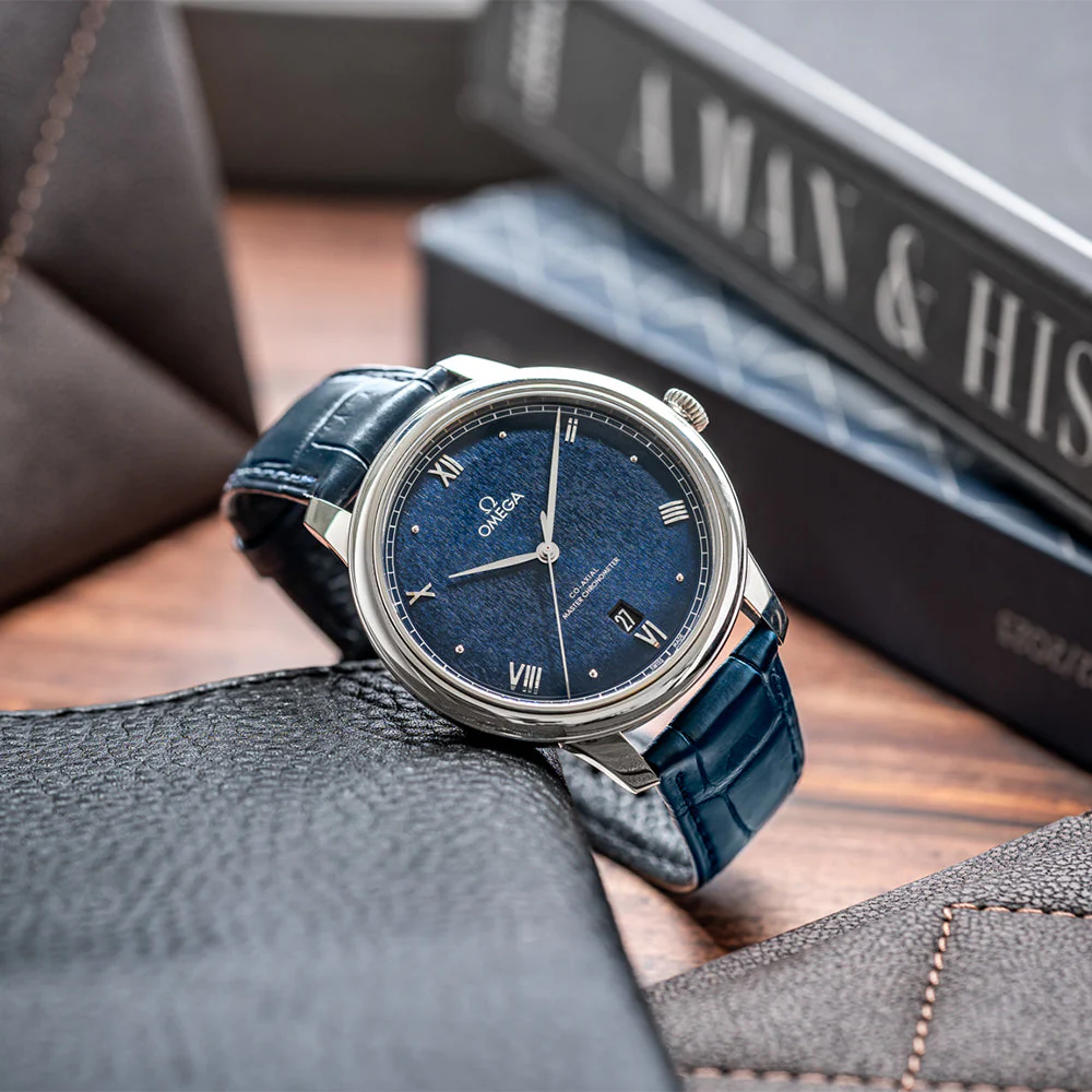 De Ville Prestige 40mm - Blue on Leather Strap - Image 3