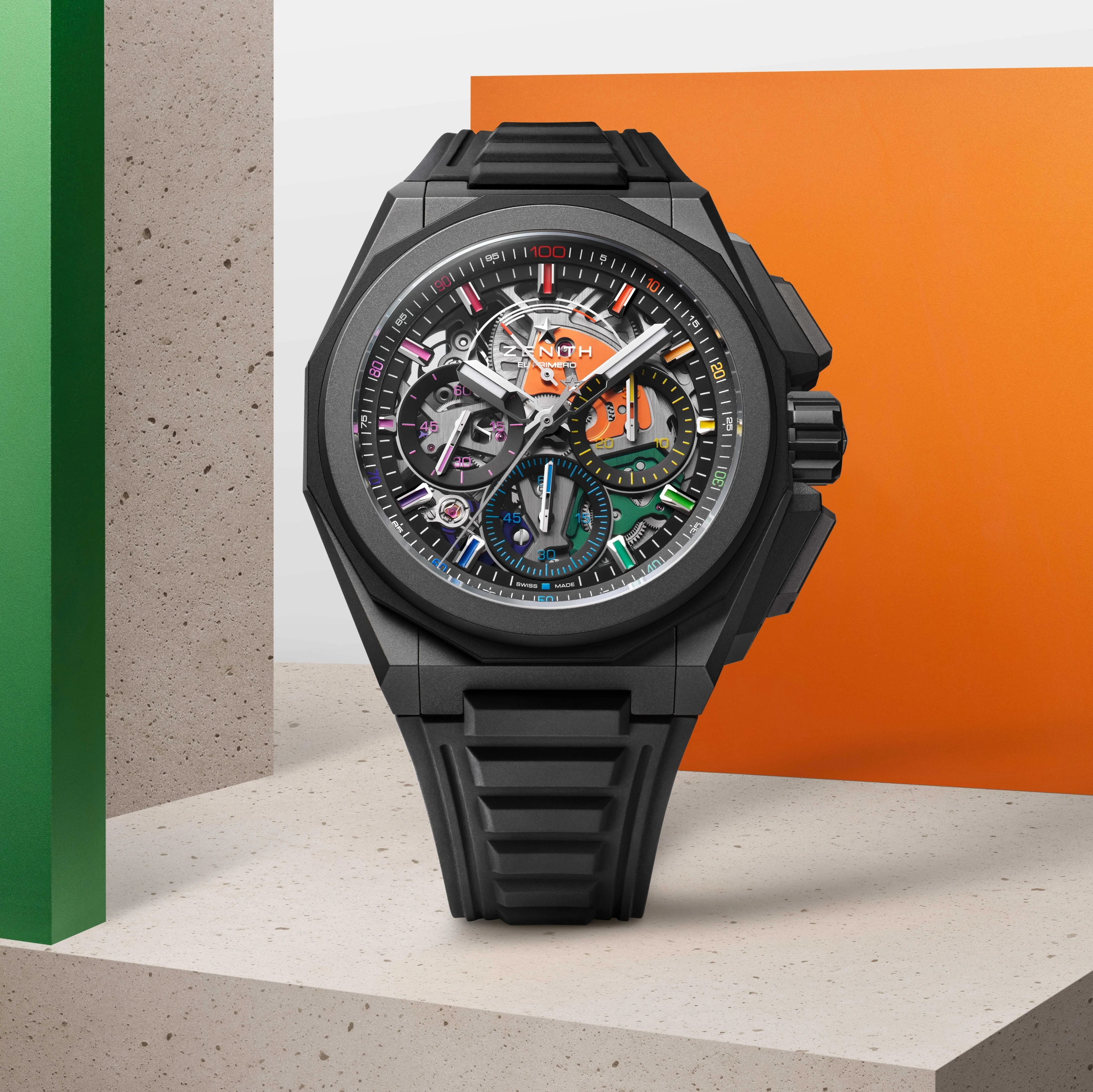 Defy Extreme Chroma Limited Edition 45mm - Black on Rubber Strap - Image 2