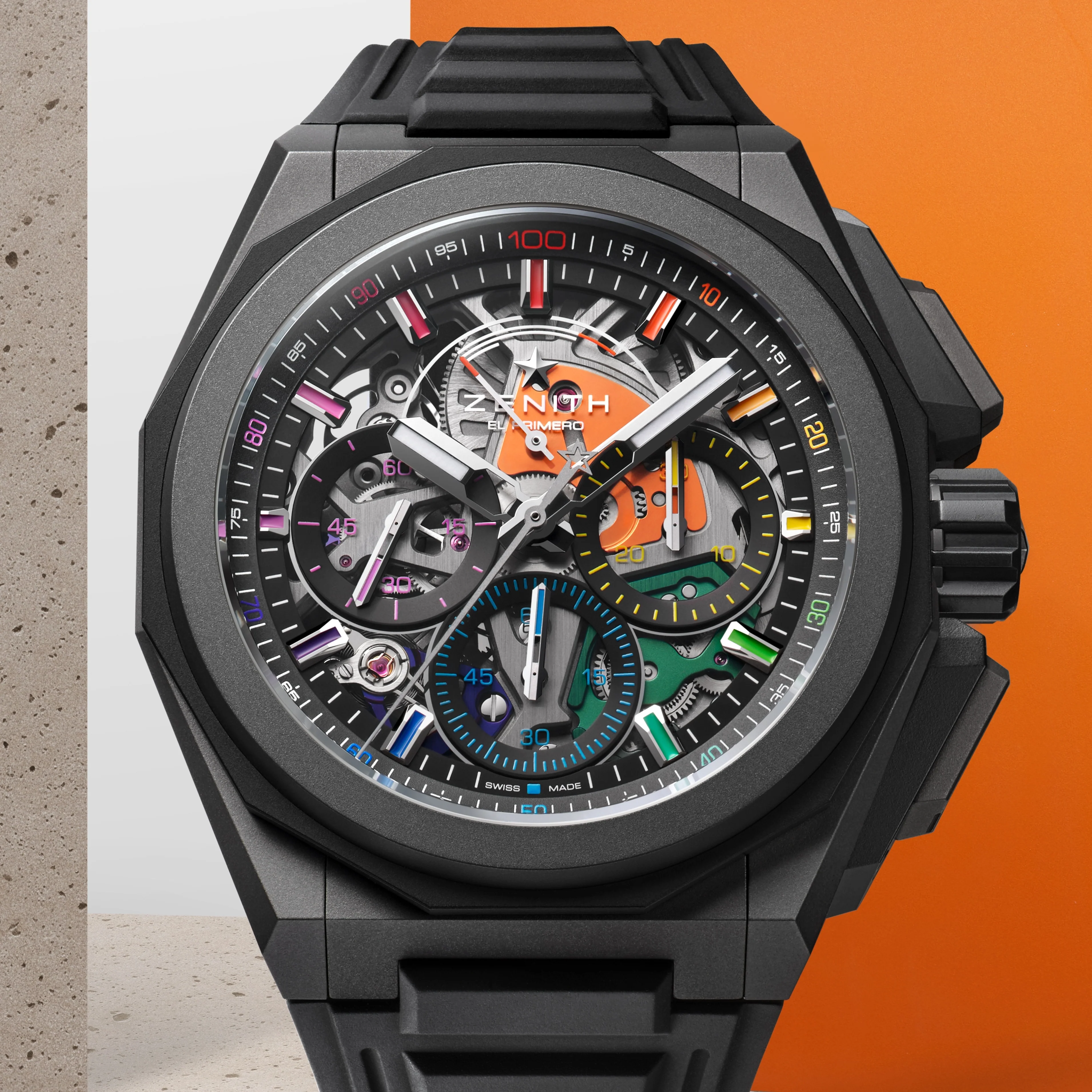 Defy Extreme Chroma Limited Edition 45mm - Black on Rubber Strap - Image 3