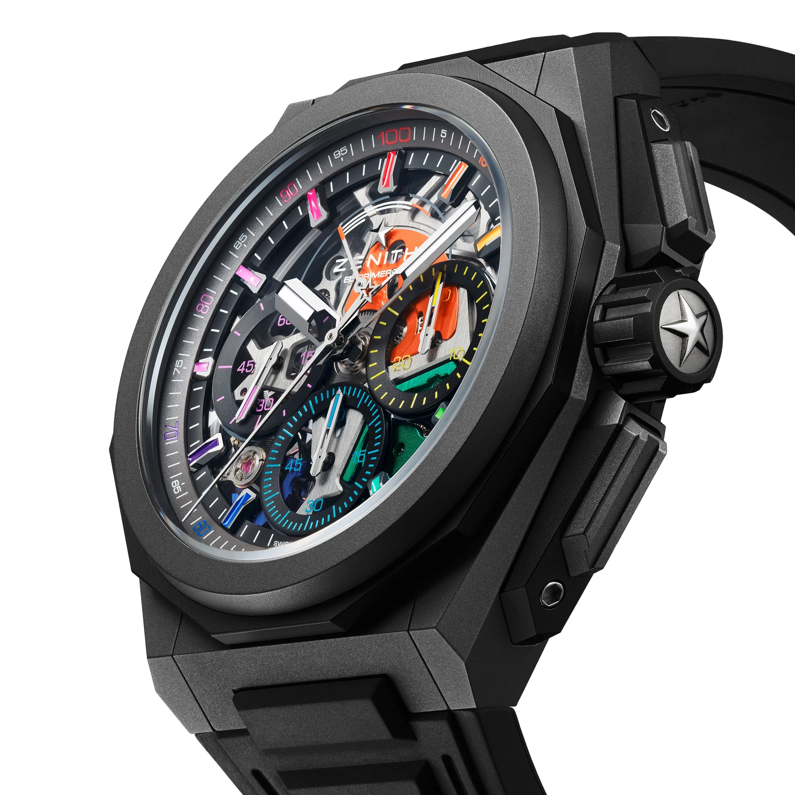 Defy Extreme Chroma Limited Edition 45mm - Black on Rubber Strap - Image 4