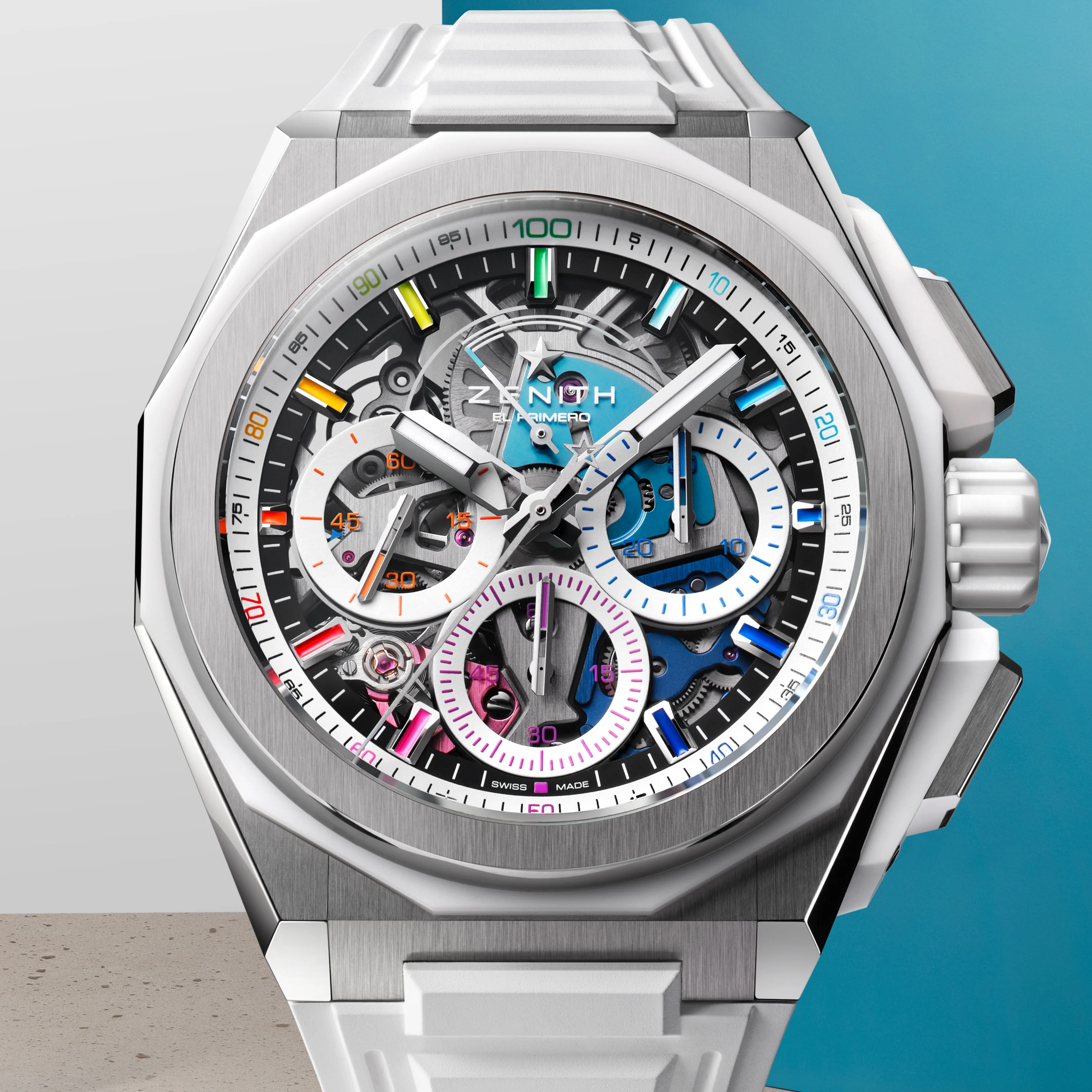 Defy Extreme Chroma Limited Edition 45mm - White on Rubber Strap - Image 3