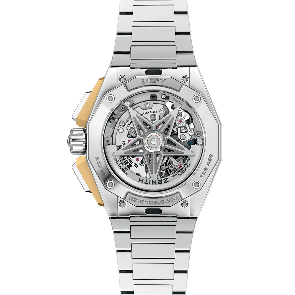 DEFY Extreme Lapis Lazuli Chronograph 45mm - Blue w/ Yellow Gold Accents on Bracelet and 2 Additional Straps - Image 9