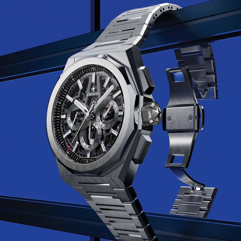 Defy Skyline Chronograph Skeleton 42mm - Black-Toned on Bracelet - Image 2