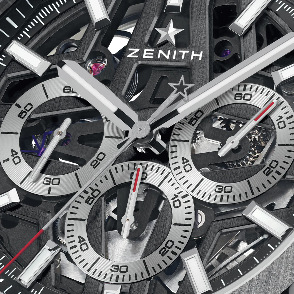 Defy Skyline Chronograph Skeleton 42mm - Black-Toned on Bracelet - Image 4