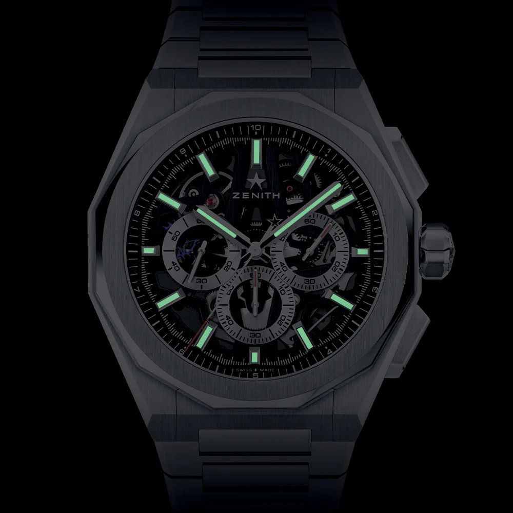 Defy Skyline Chronograph Skeleton 42mm - Black-Toned on Bracelet - Image 5