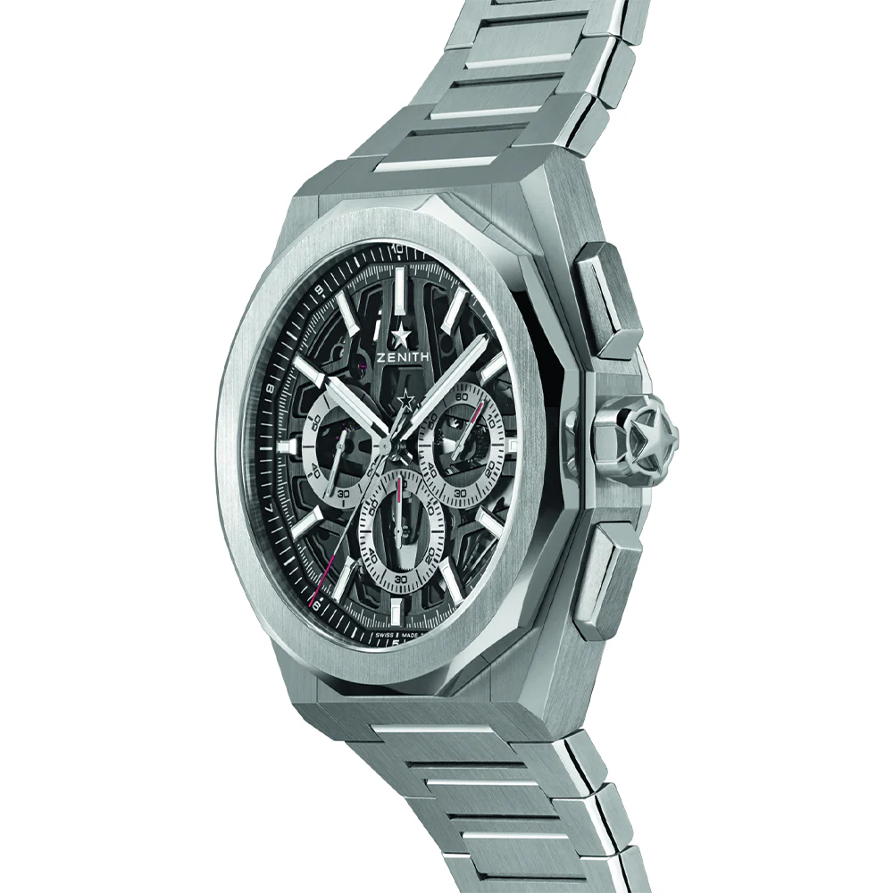 Defy Skyline Chronograph Skeleton 42mm - Black-Toned on Bracelet - Image 7
