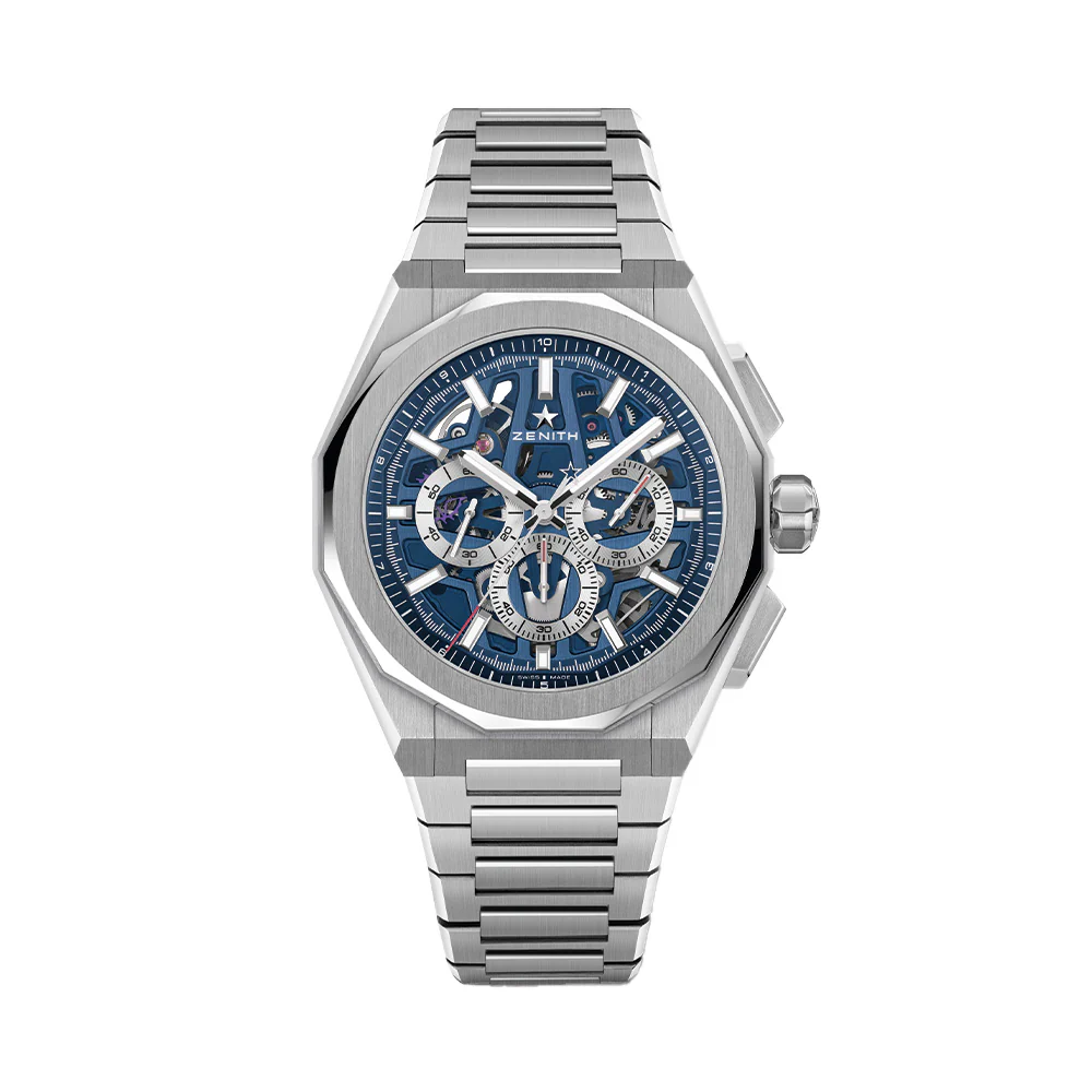 Defy Skyline Chronograph Skeleton 42mm - Blue on Bracelet