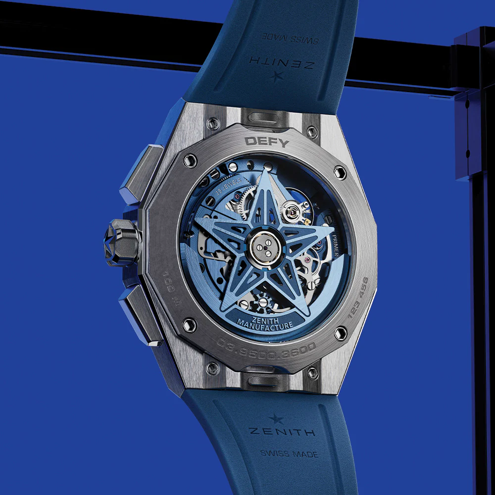 Defy Skyline Chronograph Skeleton 42mm - Blue on Bracelet - Image 10