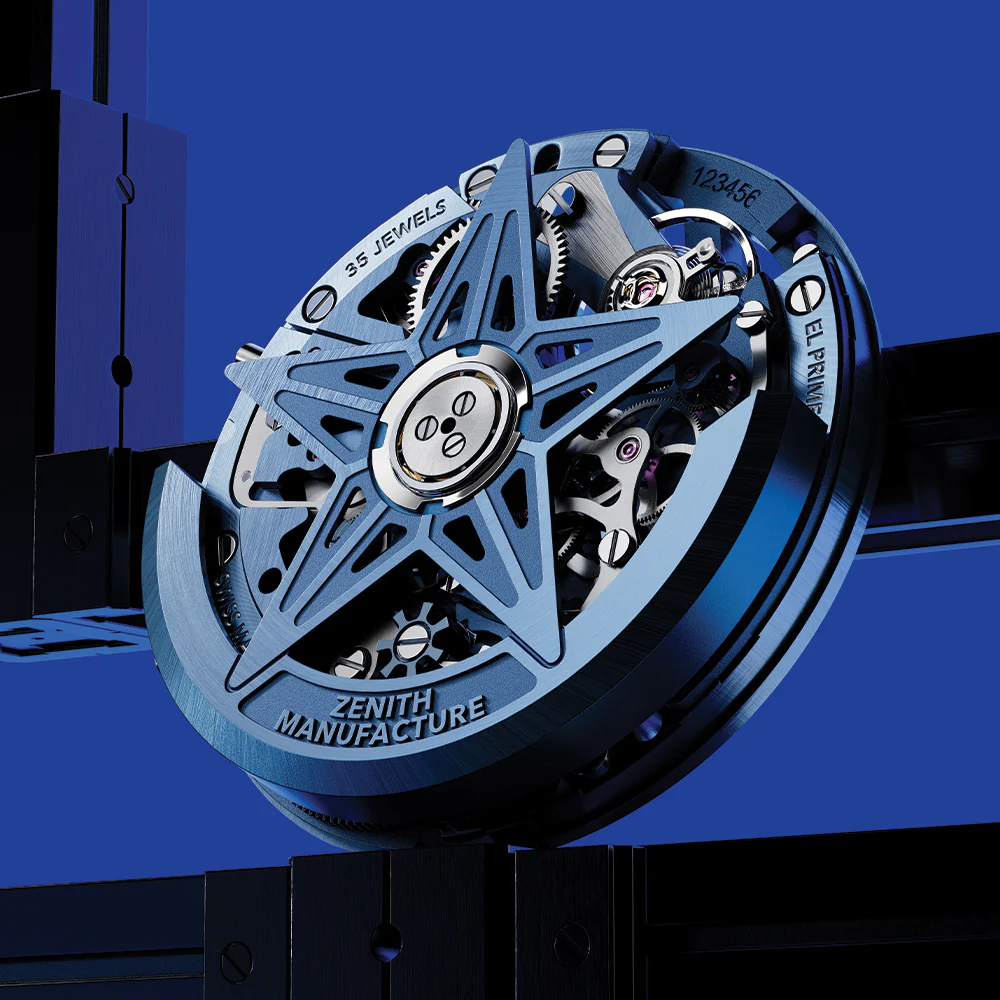 Defy Skyline Chronograph Skeleton 42mm - Blue on Bracelet - Image 6