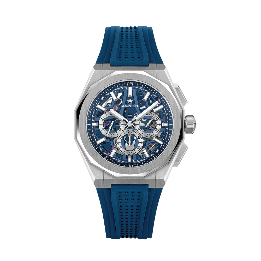 Defy Skyline Chronograph Skeleton 42mm - Blue on Bracelet - Image 9