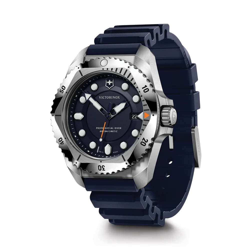 Dive Pro Quartz 43mm - Blue on Rubber Strap - Image 2