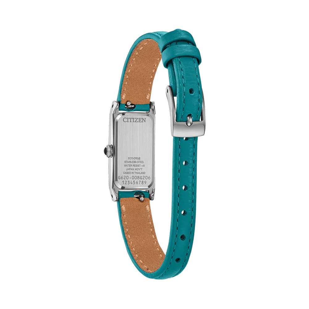 Fio 30.7mm - White on Blue Leather Strap - Image 2