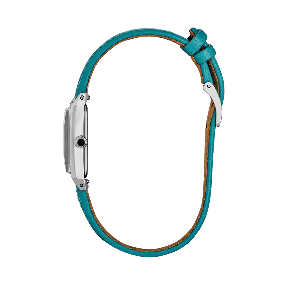 Fio 30.7mm - White on Blue Leather Strap - Image 3