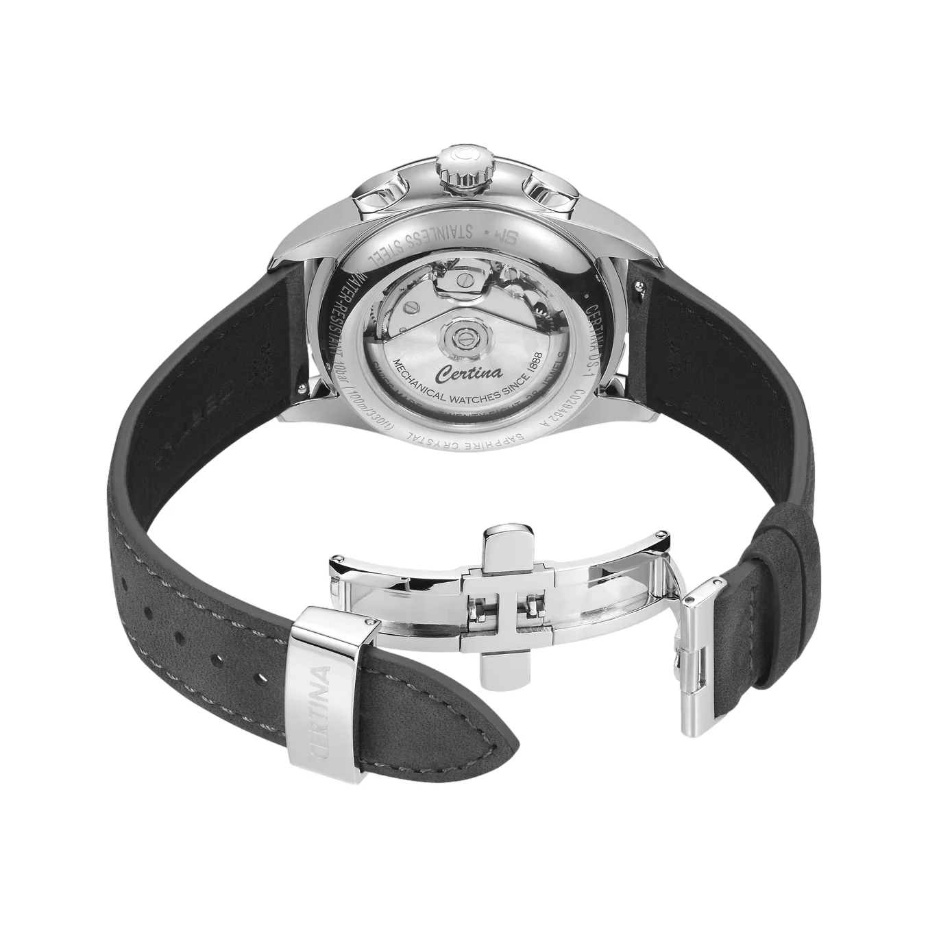 DS-1 Chrono Automatic 42mm - White on Leather Strap - Image 3