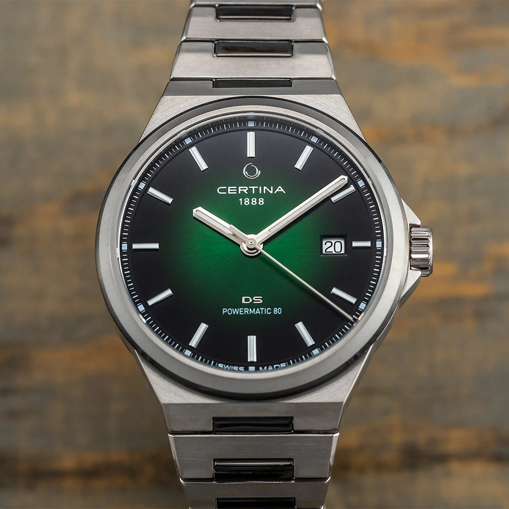 DS-7 Powermatic 80 39mm - Green on Bracelet - Image 2