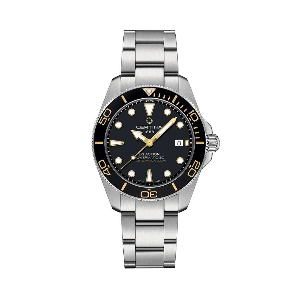 DS Action Diver "New DS Concept Extreme Shock Resistance" 40.5mm - Black on Bracelet