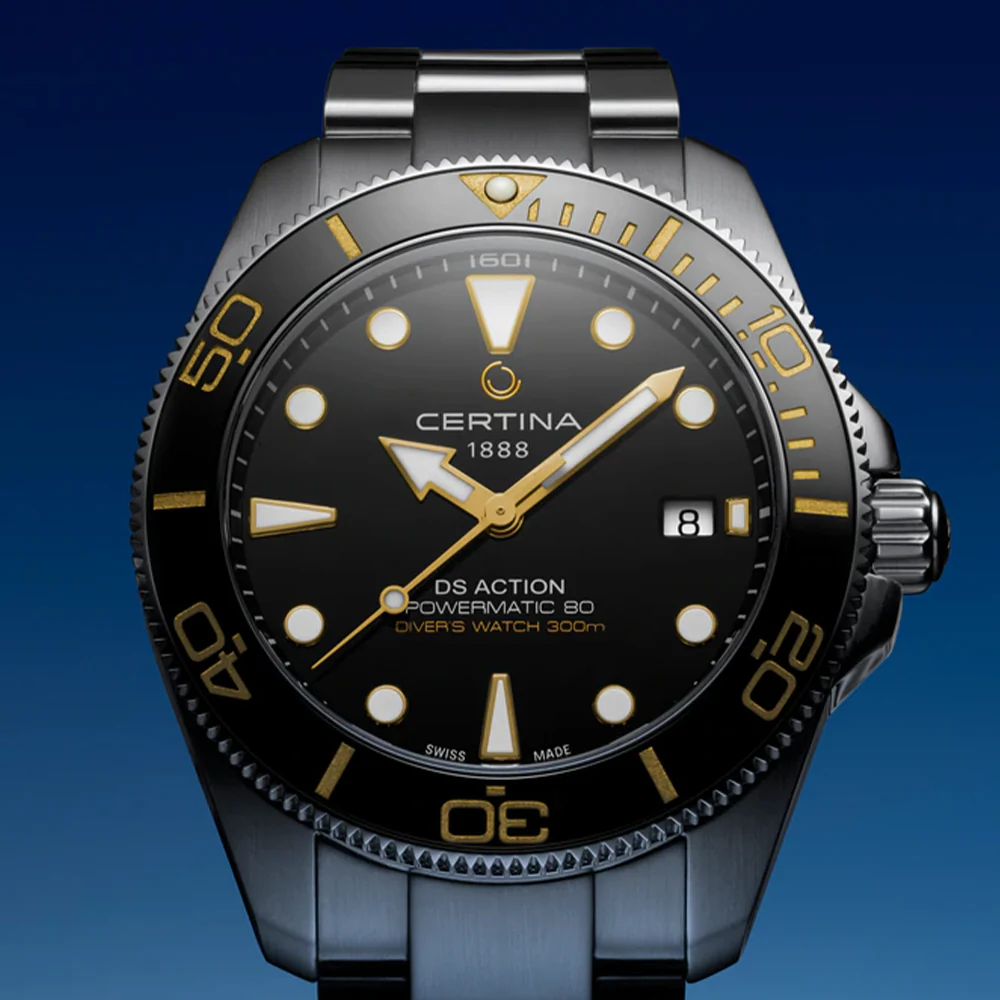 DS Action Diver "New DS Concept Extreme Shock Resistance" 40.5mm - Black on Bracelet - Image 2