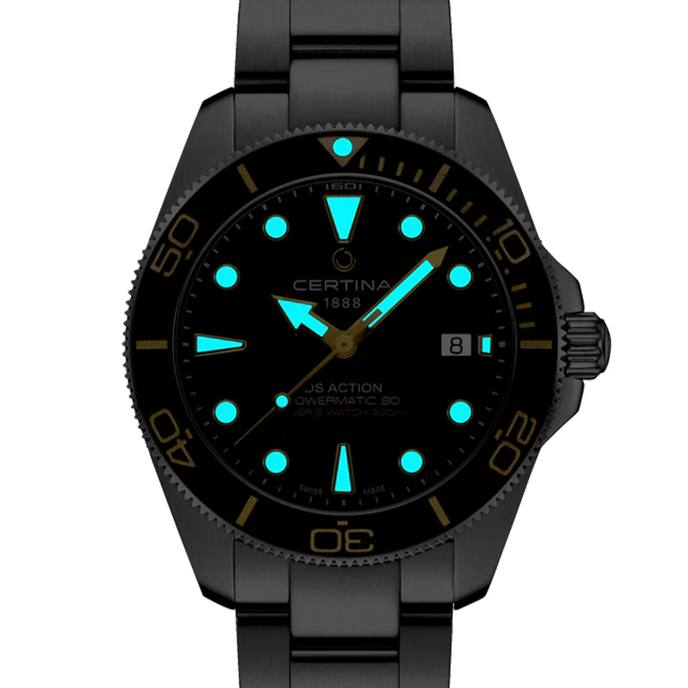 DS Action Diver "New DS Concept Extreme Shock Resistance" 40.5mm - Black on Bracelet - Image 4