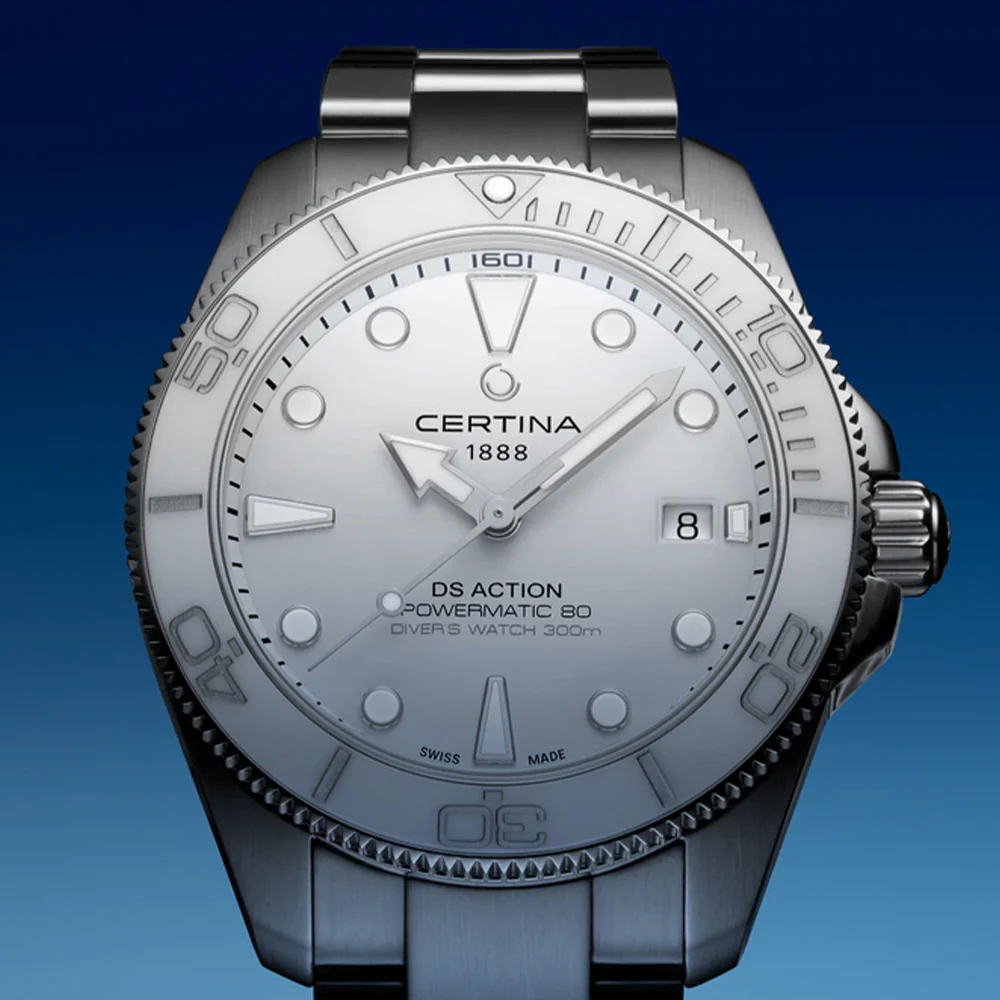 DS Action Diver "New DS Concept Extreme Shock Resistance" 40.5mm - White on Bracelet - Image 2