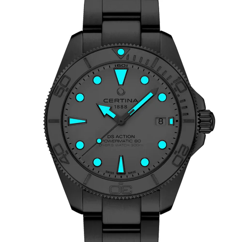 DS Action Diver "New DS Concept Extreme Shock Resistance" 40.5mm - White on Bracelet - Image 4